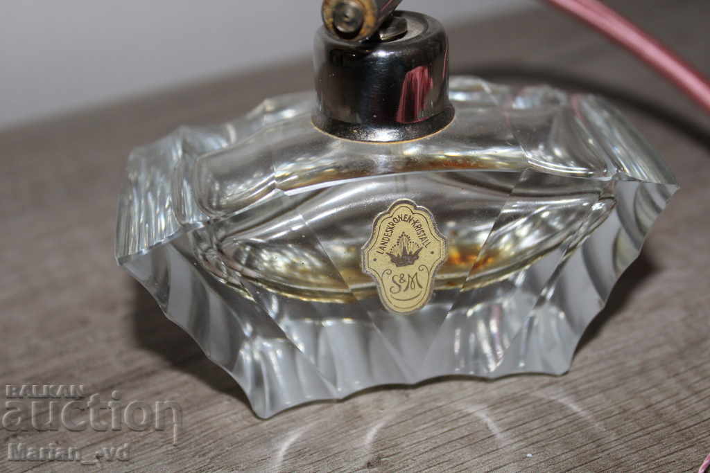 Old bottle by Landeskronen Kristall S&M, circa 1924 with price 30.00 BGN | € 15.34