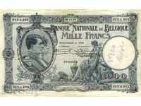 1000 франка Белгия 6.10.1927 изключително рядка банкнота