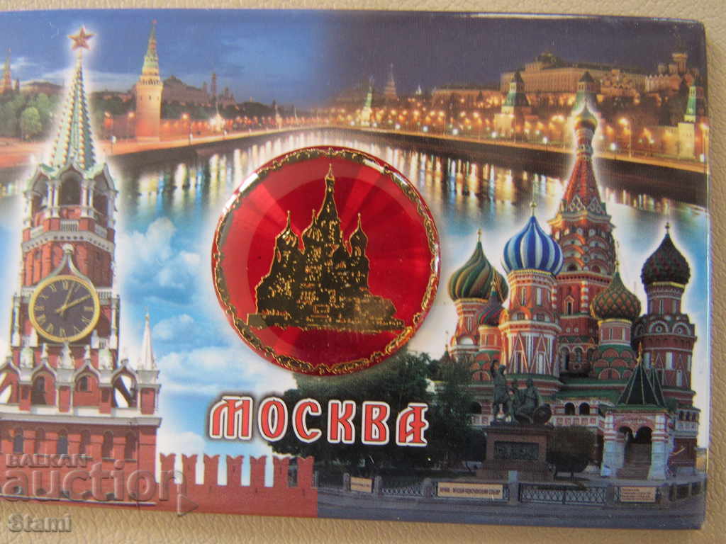 Magnet 3D metalic autentic din Moscova, seria-Rusia-4