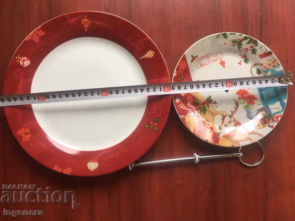 Auction CHRISTMAS PLATEAU ON TWO LEVELS NEW PLATE OF PORCELAIN Auction CHRISTMAS PLATEAU ON TWO LEVELS NEW PLATE OF PORCELAIN