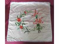 19th Century Satin Pillow Embroidery