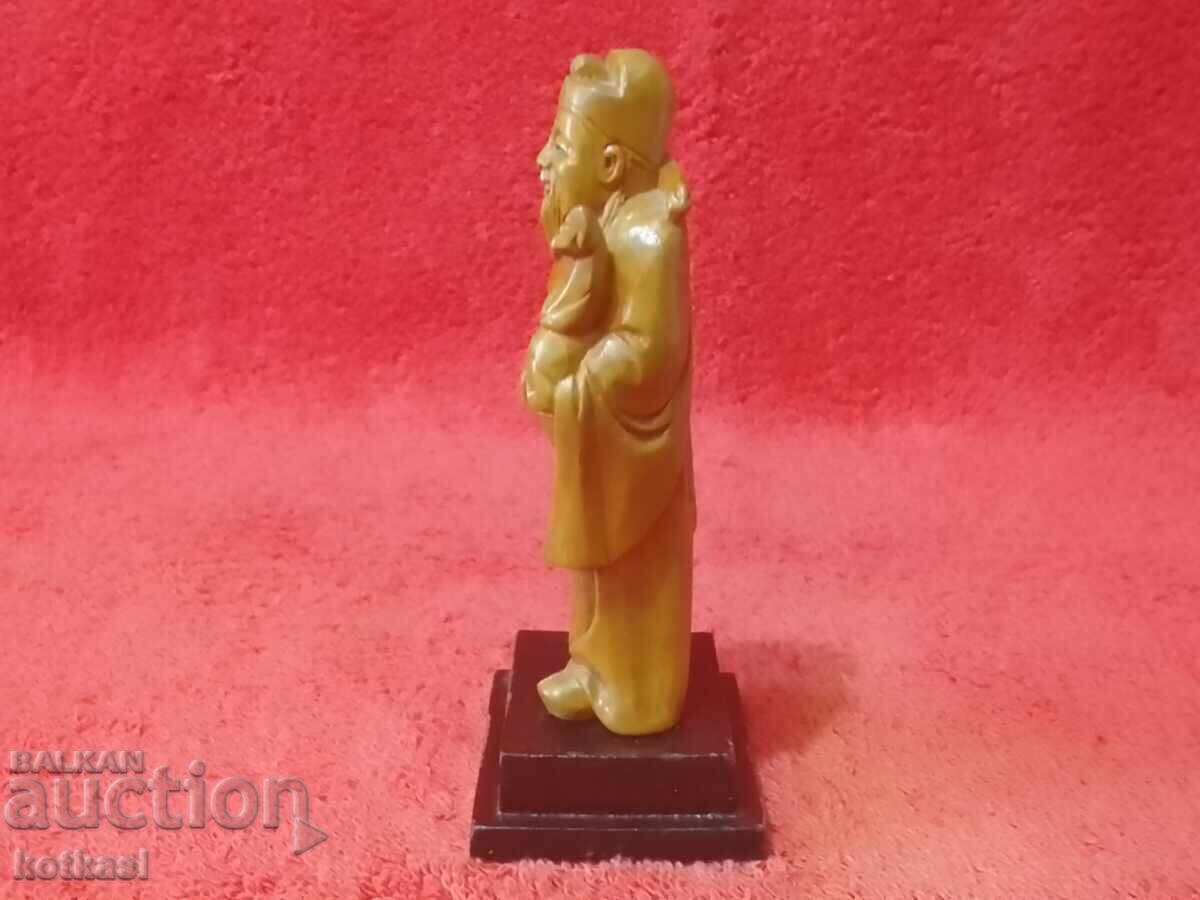 Delivery of Old Wood Carving Figure Male Teacher Sage Clerk marked Delivery of Old Wood Carving Figure Male Teacher Sage Clerk marked