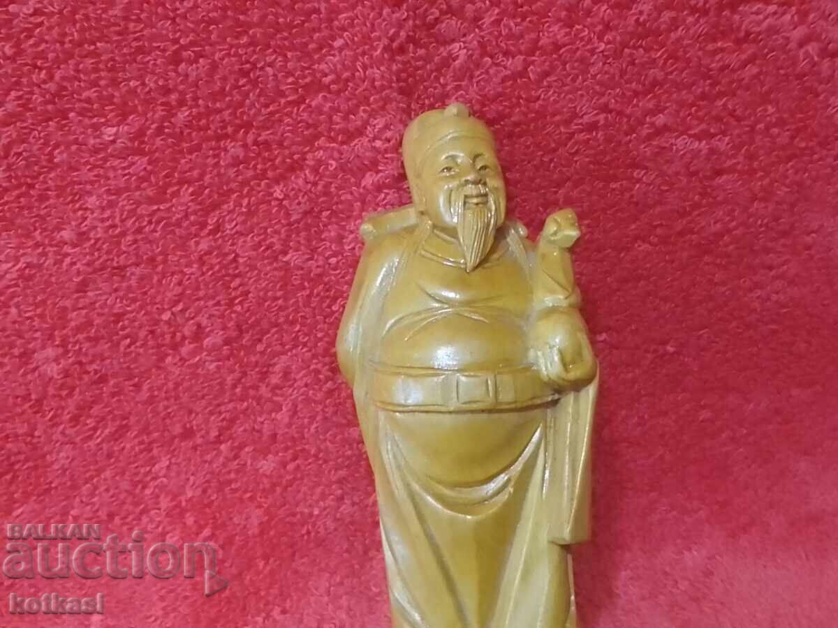 Old Wood Carving Figure Male Teacher Sage Clerk marked - 6 Old Wood Carving Figure Male Teacher Sage Clerk marked - 6