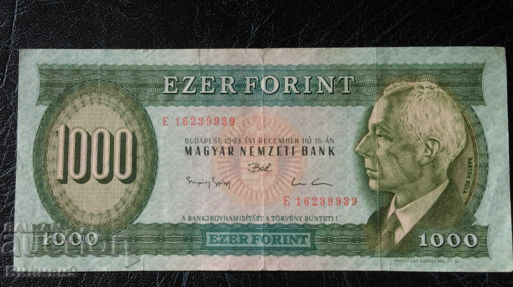 1000 Forint 1993 Ungaria Rare