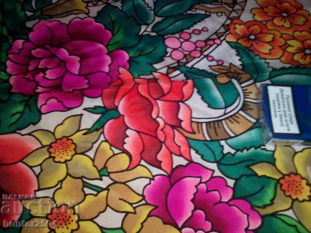 Scarf, headscarf, hand painted on silk / batik / 95x90cm with price 69.95 BGN | € 35.76