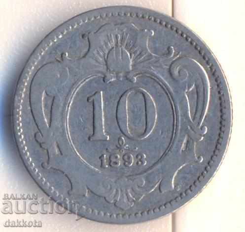 Austria 10 chelery 1893 year