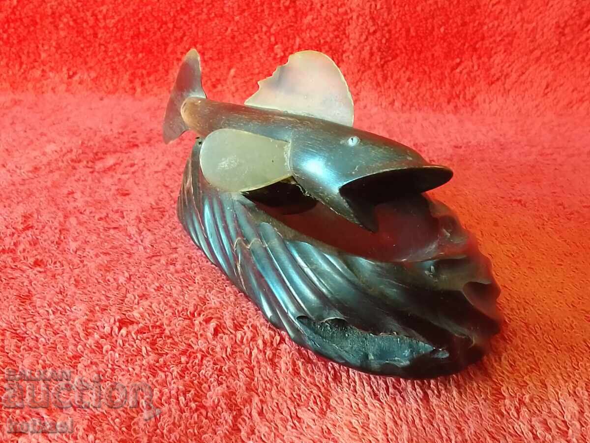 Auction  Old Horn Shark Fish Statuette Figure
