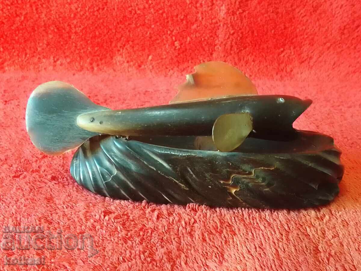 Delivery of Old Horn Shark Fish Statuette Figure