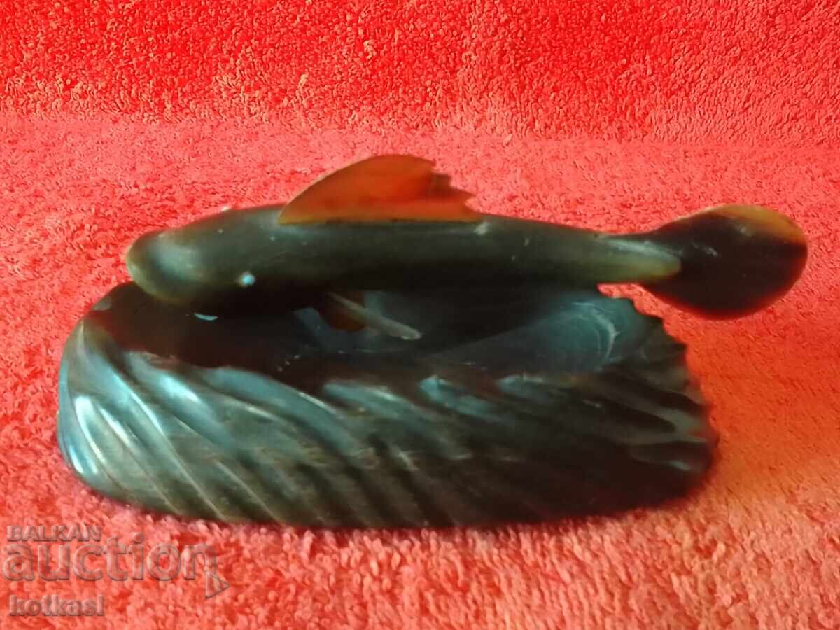 Old Horn Shark Fish Statuette Figure