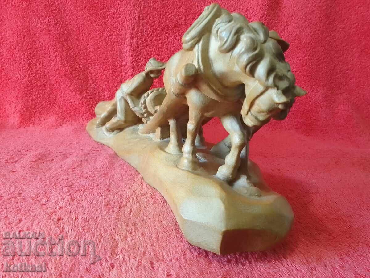 Auction Wood Carving Composition Figure Horse Men Work Corpses Auction Wood Carving Composition Figure Horse Men Work Corpses