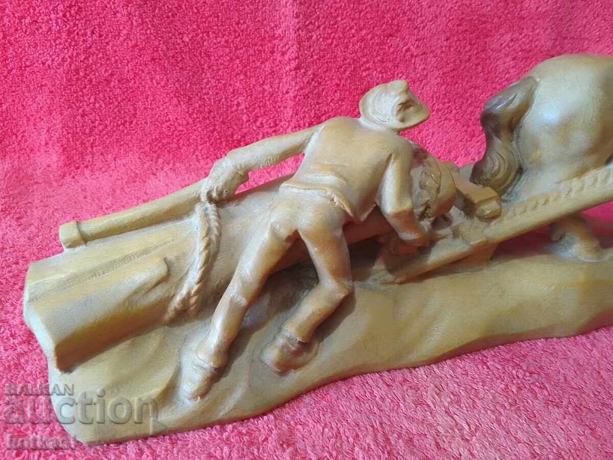 Wood Carving Composition Figure Horse Men Work Corpses - 6 Wood Carving Composition Figure Horse Men Work Corpses - 6