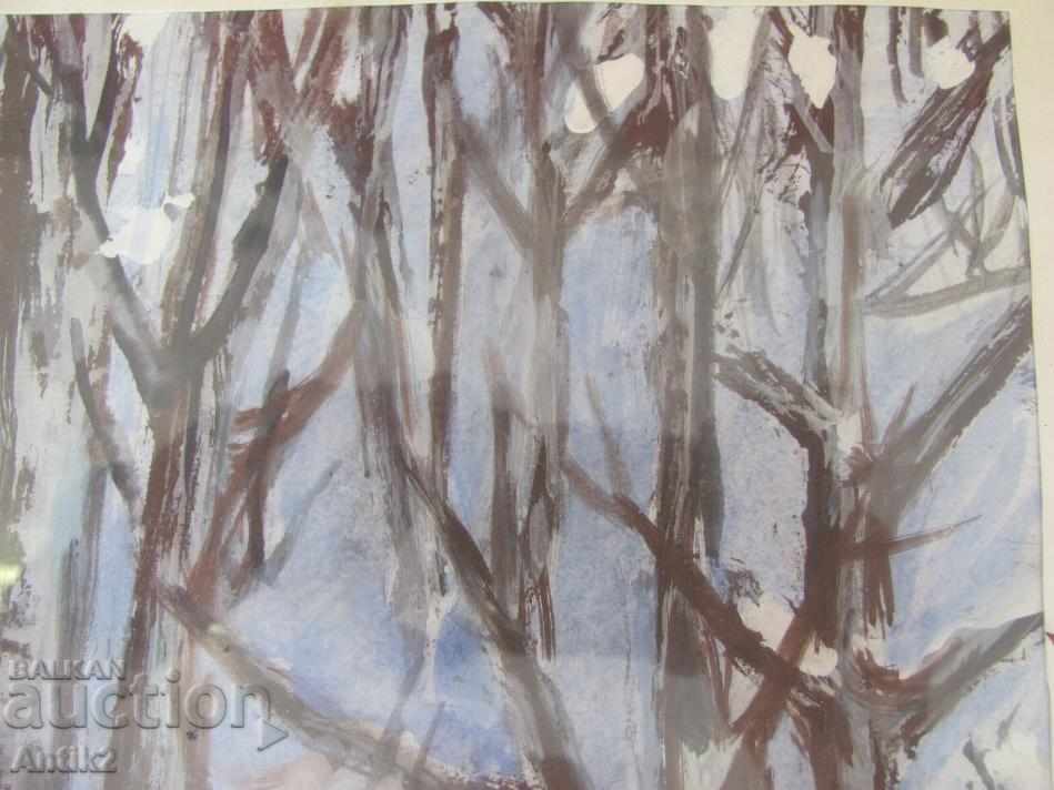 Delivery of Old Original Painting - Winter Watercolor Delivery of Old Original Painting - Winter Watercolor