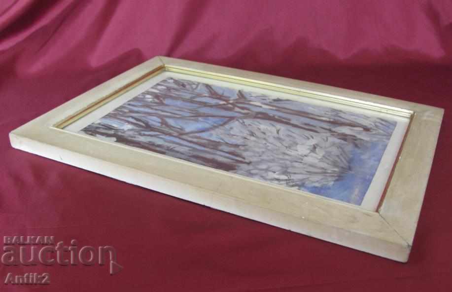 Old Original Painting - Winter Watercolor - 5 Old Original Painting - Winter Watercolor - 5