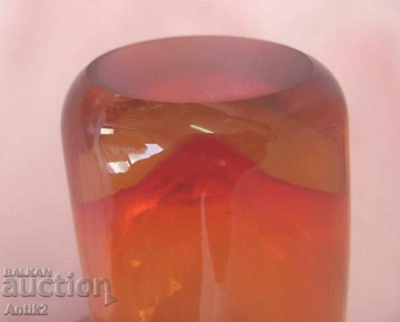 Old Crystal Glass Vase - 6 Old Crystal Glass Vase - 6