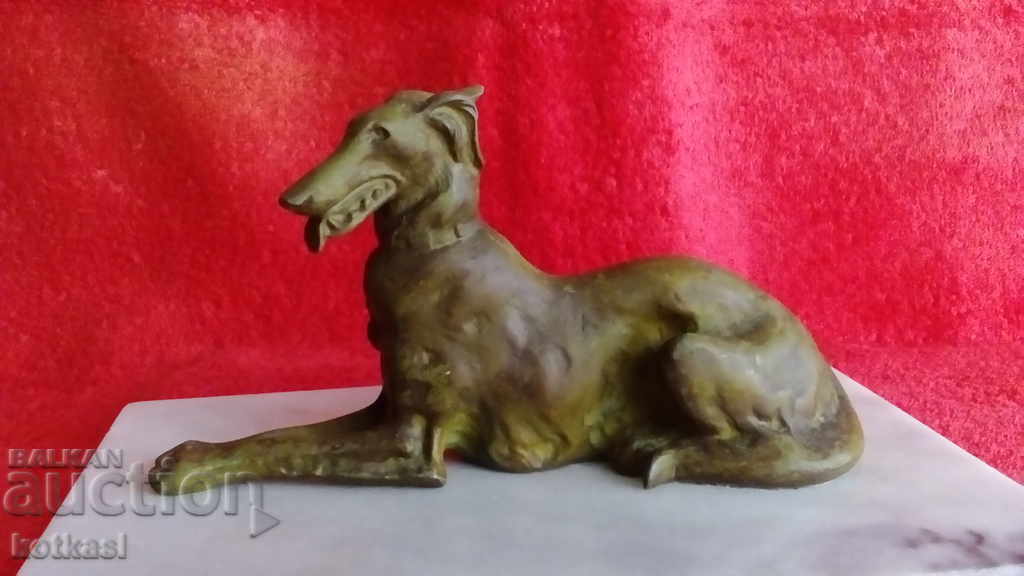 Old metal bronze figure dog Russian Greyhound with price 455.50 BGN | € 232.89 Old metal bronze figure dog Russian Greyhound with price 455.50 BGN | € 232.89