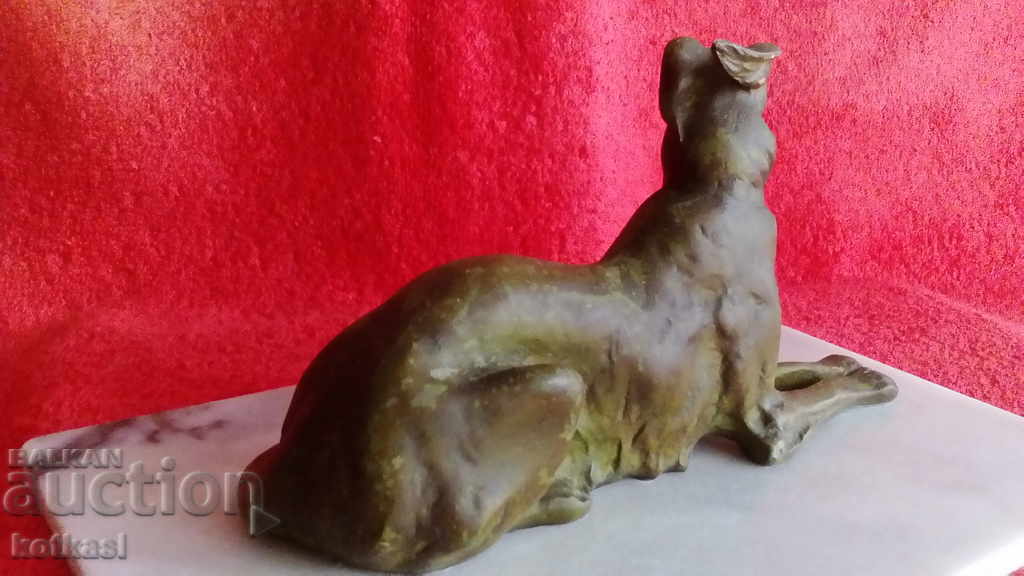 Delivery of Old metal bronze figure dog Russian Greyhound Delivery of Old metal bronze figure dog Russian Greyhound