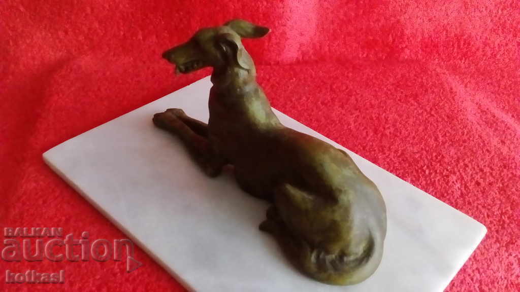 Old metal bronze figure dog Russian Greyhound - 5 Old metal bronze figure dog Russian Greyhound - 5