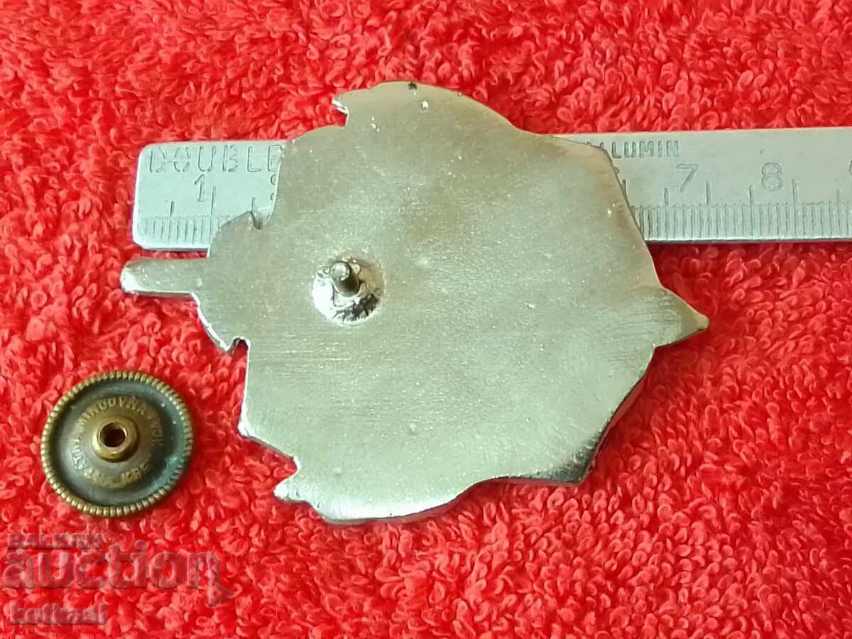 Old large rare Badge GDIN Ministry of Justice enamel with price 235.50 BGN | € 120.41