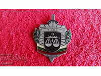 Old large rare Badge GDIN Ministry of Justice enamel