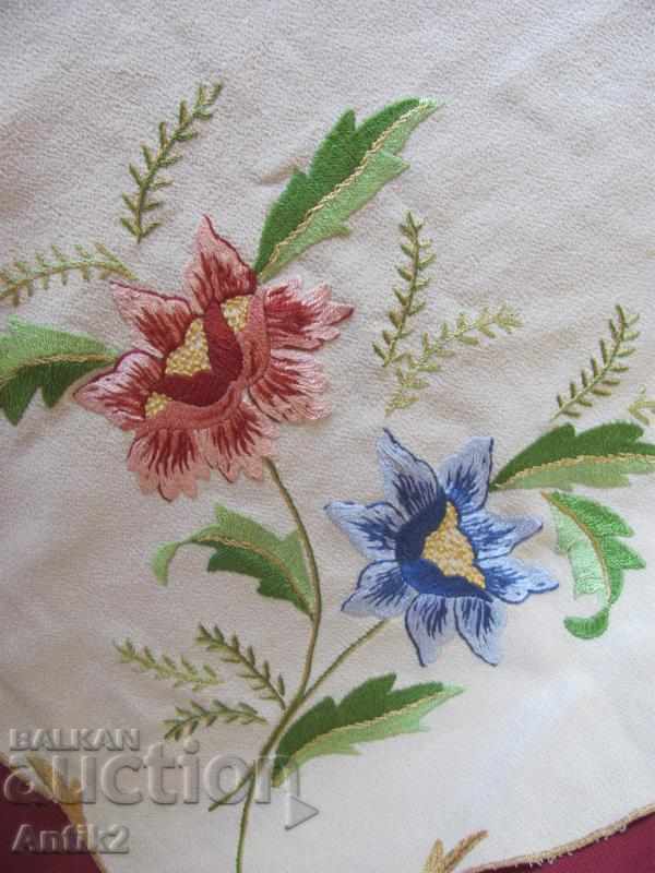 Old Silk Tablecloth - 7