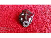 Old Badge Badge enamel on a screw USSR Russia VOROSHILOVSKY STR
