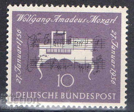 1956. ГФР. 200 г. от рождението на Волфганг Амадеус Моцарт.