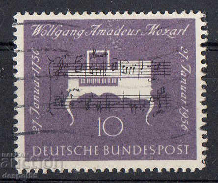 1956. ГФР. 200 г. от рождението на Волфганг Амадеус Моцарт.
