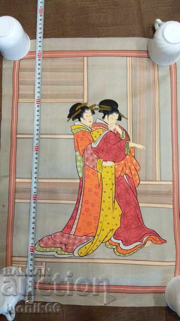 Япония Оригинални рисунки върху коприна.НЕ СА ПРИНТ.УНИКАЛНИ