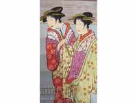 Japan Original silk drawings. NOT PRINT. UNIQUE