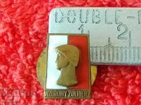 Vechea insignă militară poloneză Soc pe o miniatură cu șurub