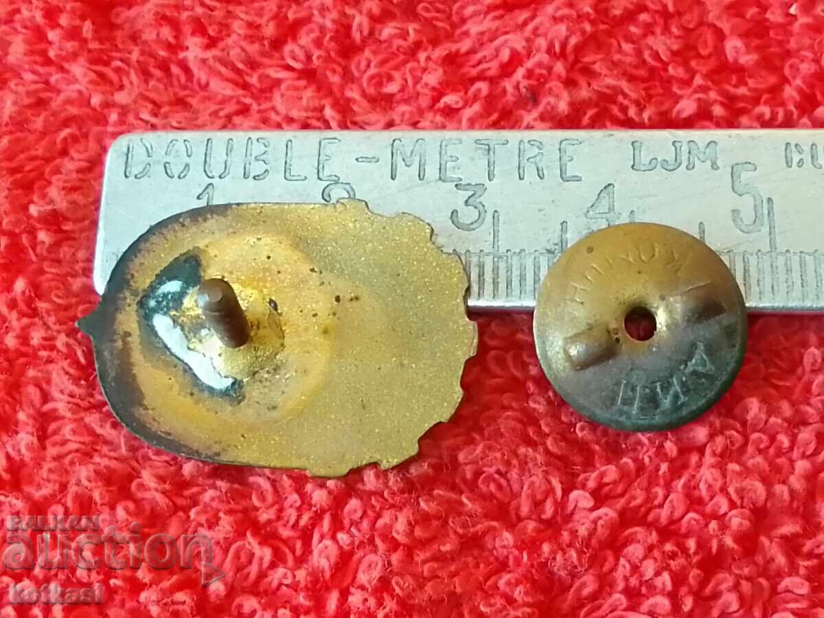 Old Social Badge Badge enamel screw YOUNG TECHNICIAN gilding with price 12.50 BGN | € 6.39 Old Social Badge Badge enamel screw YOUNG TECHNICIAN gilding with price 12.50 BGN | € 6.39
