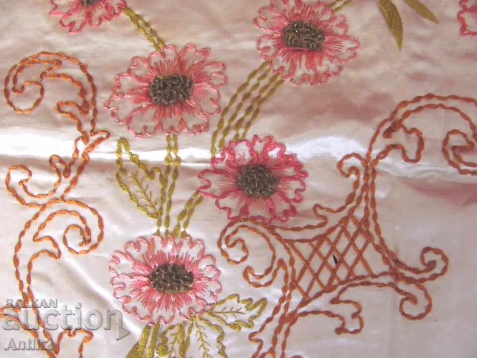 19th century Hand embroidered satin pillow with price 70.00 BGN | € 35.79 19th century Hand embroidered satin pillow with price 70.00 BGN | € 35.79