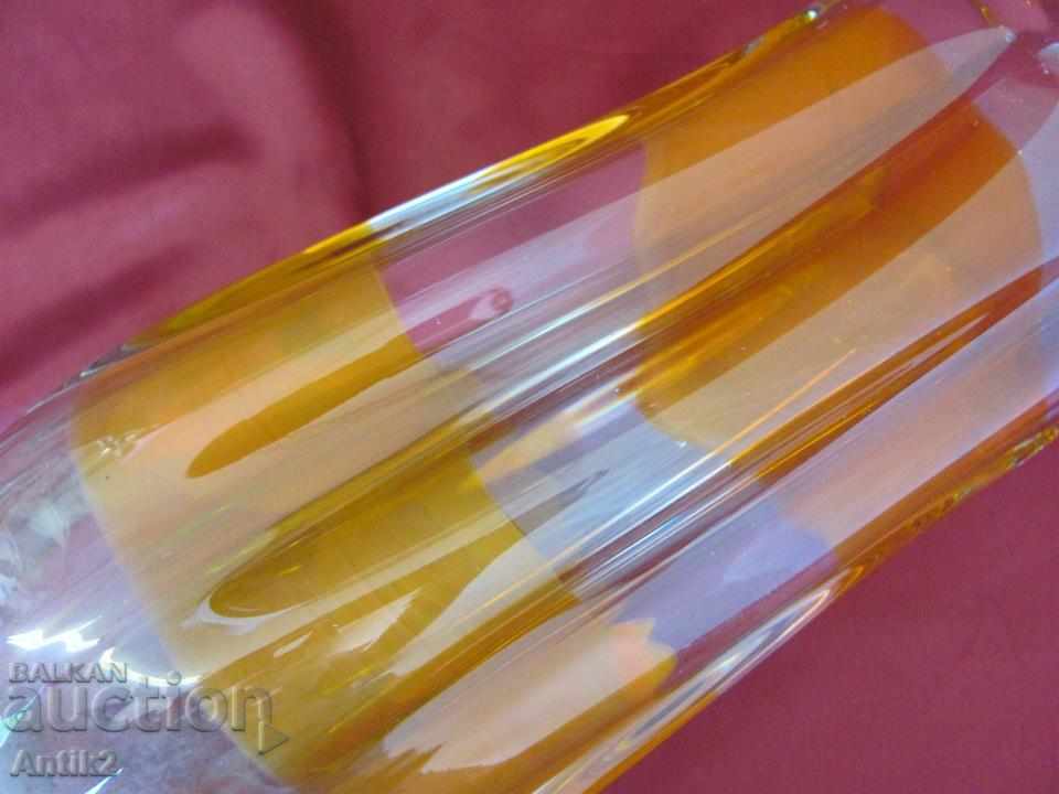 Auction  Morano Crystal Glass Large Massive Vase