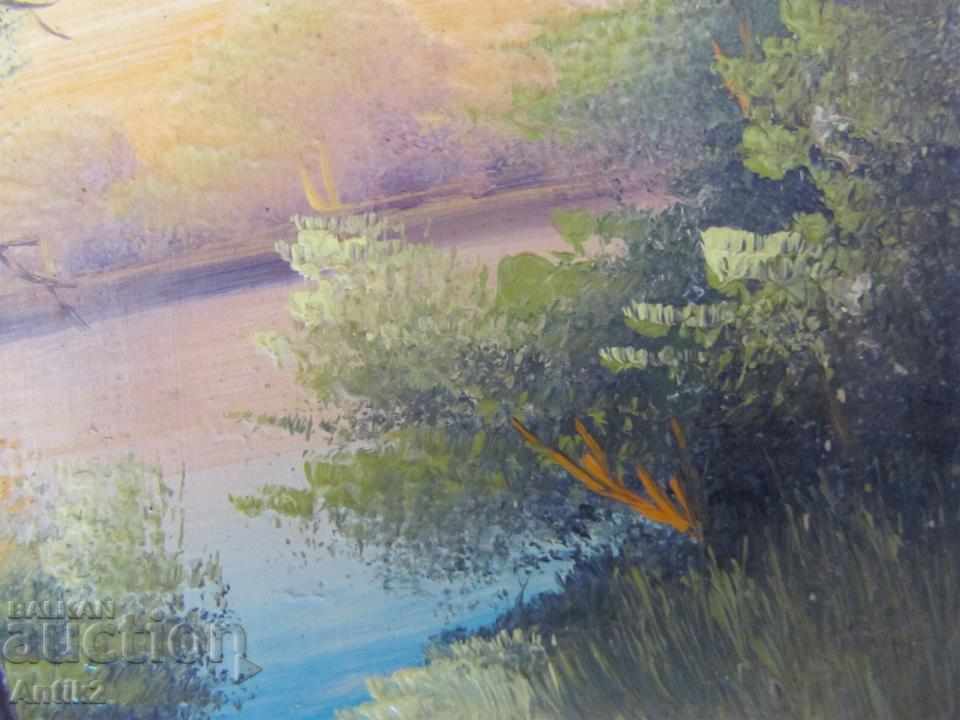 Auction  Old oil painting on wood