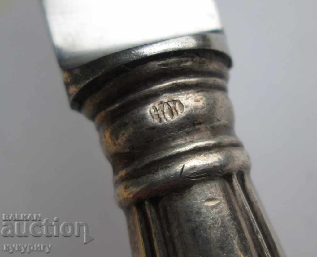 Old antique silver knife for eating - 5 Old antique silver knife for eating - 5