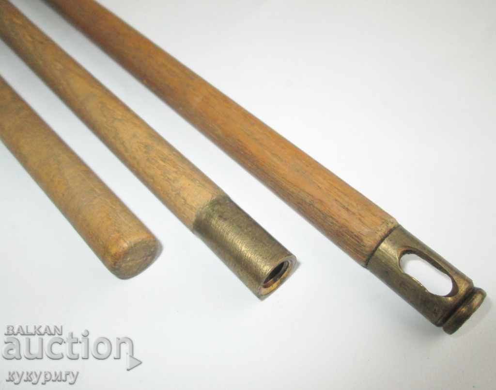 Old whip whip for rifle made of bronze and wood - 7 Old whip whip for rifle made of bronze and wood - 7