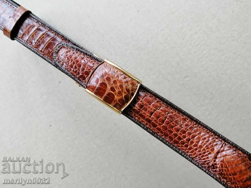 Crocodile leather belt, 90 cm long with price 88.00 BGN | € 44.99