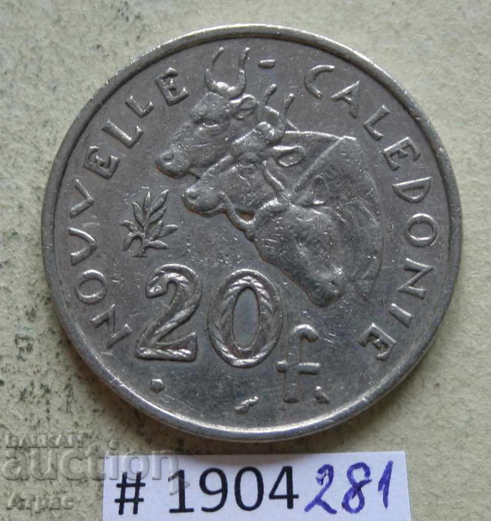 20 Francs 1970 New Caledonia