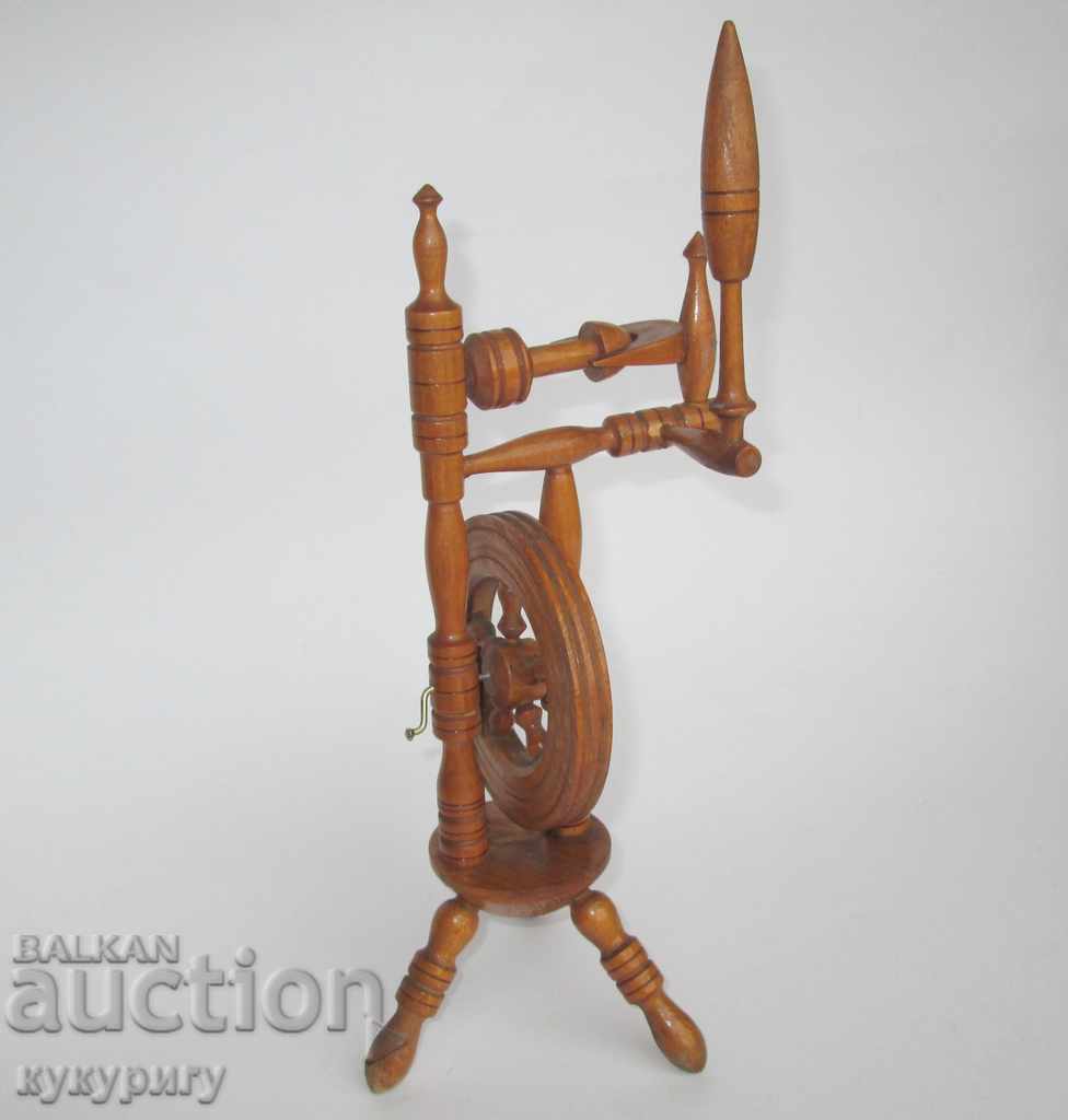 Old wooden decorative small spinning decoration with price 75.00 BGN | € 38.35