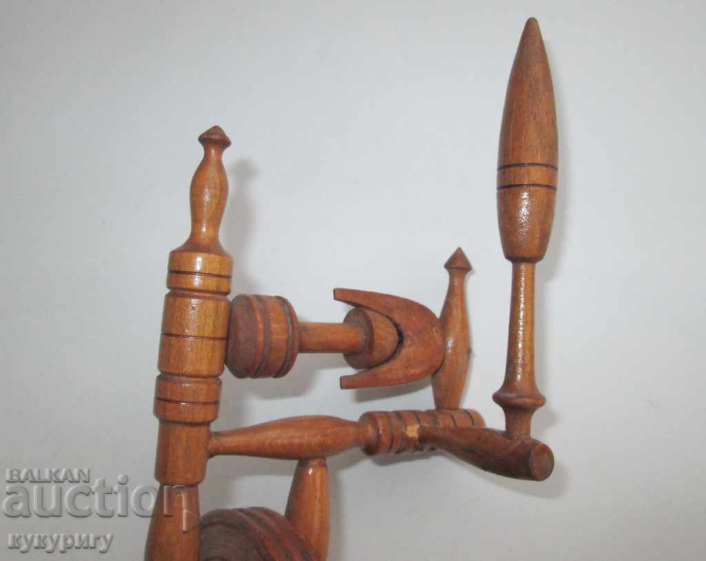 Old wooden decorative small spinning decoration - 7