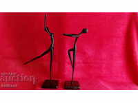 Lot of metal bronze Figures plastic dance ballerinas women