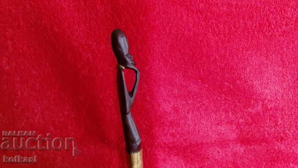 Auction Wood carving figure of a Man African art Auction Wood carving figure of a Man African art