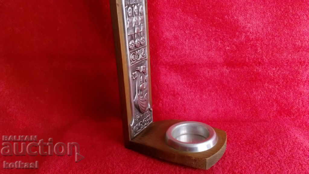 Souvenir wood carving metal panel soldiers - 5 Souvenir wood carving metal panel soldiers - 5