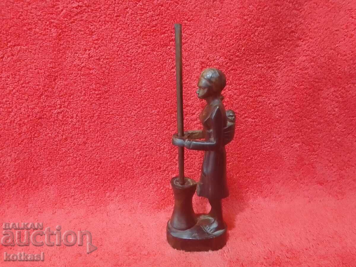 Auction Old wood carving figure of a woman mother with child working Auction Old wood carving figure of a woman mother with child working