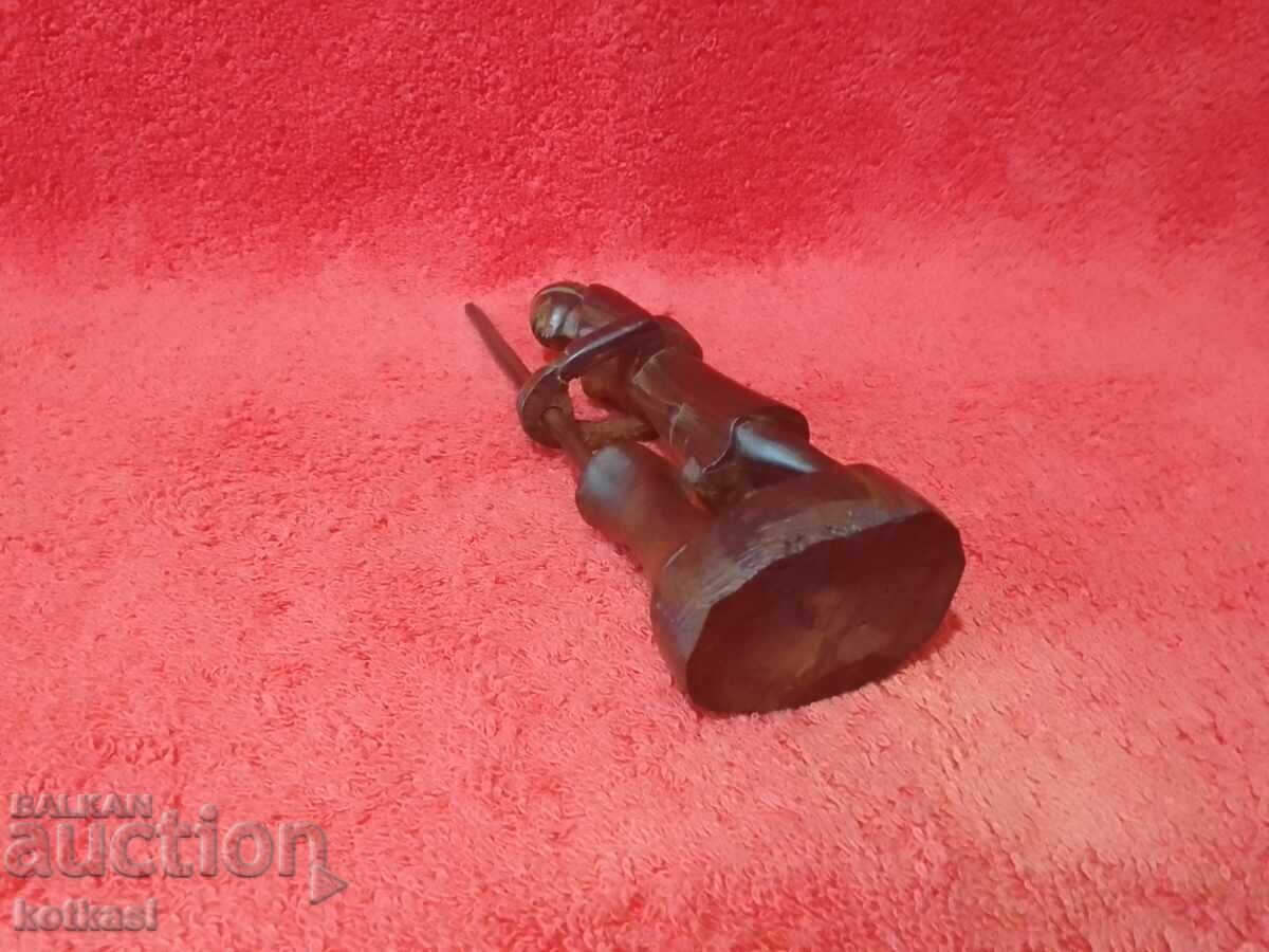 Old wood carving figure of a woman mother with child working - 5 Old wood carving figure of a woman mother with child working - 5