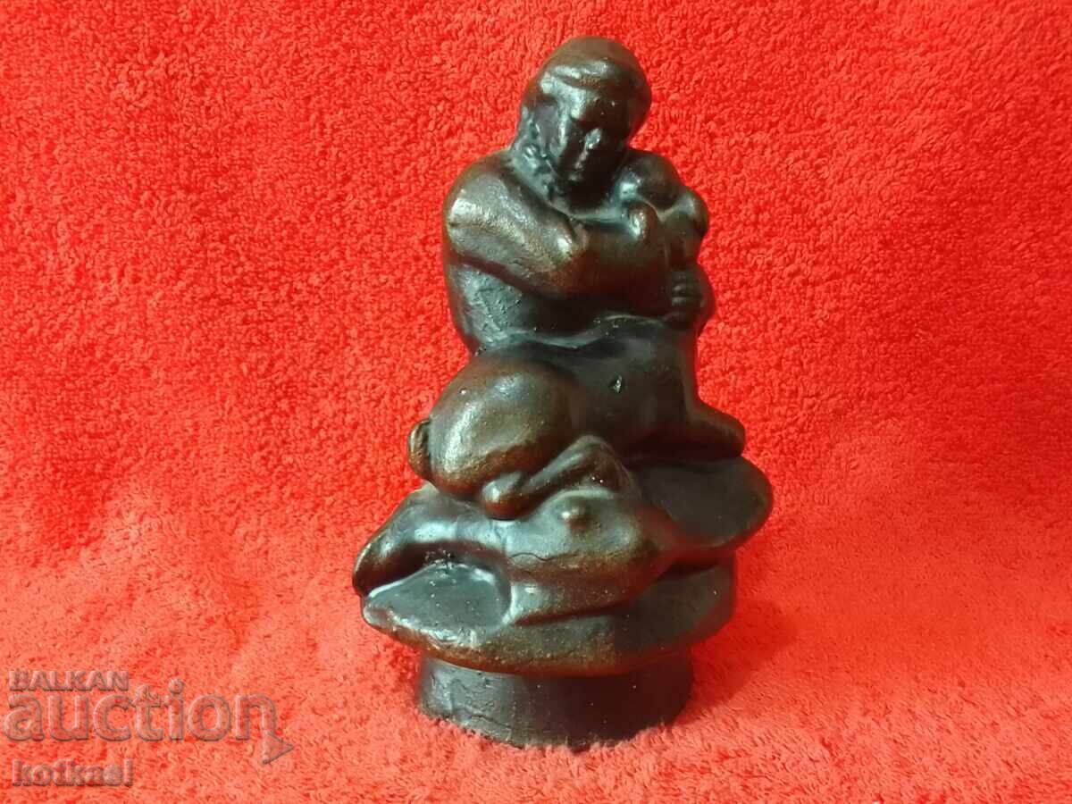 Auction  Old ceramic figure of a shepherd Indian boy lamb