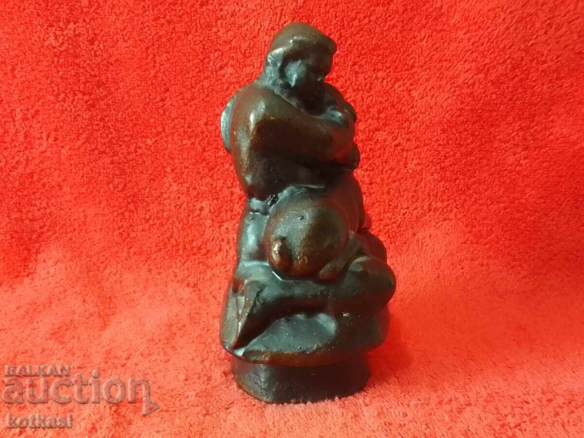 Old ceramic figure of a shepherd Indian boy lamb - 7