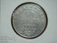 50 Cents 1918 Newfoundland (Καναδάς) - XF