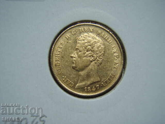 20 Λίρες 1847 Β Σαρδηνία / Ιταλία (Σαρδηνία) - AU (χρυσός) - 6 20 Λίρες 1847 Β Σαρδηνία / Ιταλία (Σαρδηνία) - AU (χρυσός) - 6