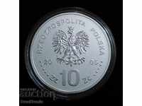 Polonia. 10 zloty 2005 de Stanislav Poniatowski. Argint.